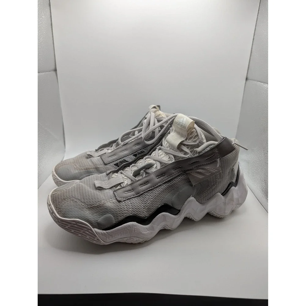 Adidas Exhibit B Mid Basketball Shoes Gray White Mens Size 11 AGY8983
